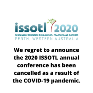 regret to announce that the 2020 ISSOTL Annual Conference has been cancelled as a result of the COVID-19 pandemic