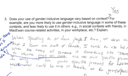A Case Study on the Value of Humanities-Based Analysis, Modes of Presentation, and Study Designs for SoTL: Close Reading Students’ Pre-Surveys on Gender-Inclusive Language
